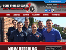 Tablet Screenshot of joeriscicasautorepairs.com